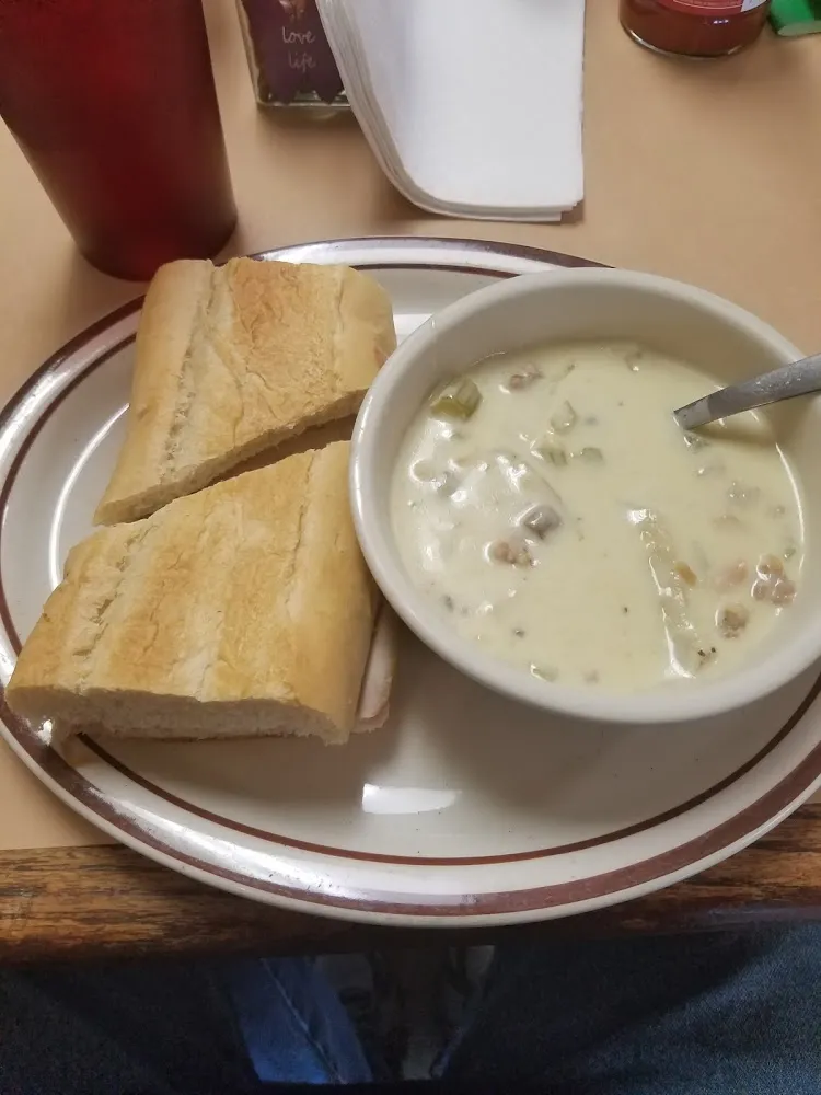 Cuban Sandwich and Clam Chowder