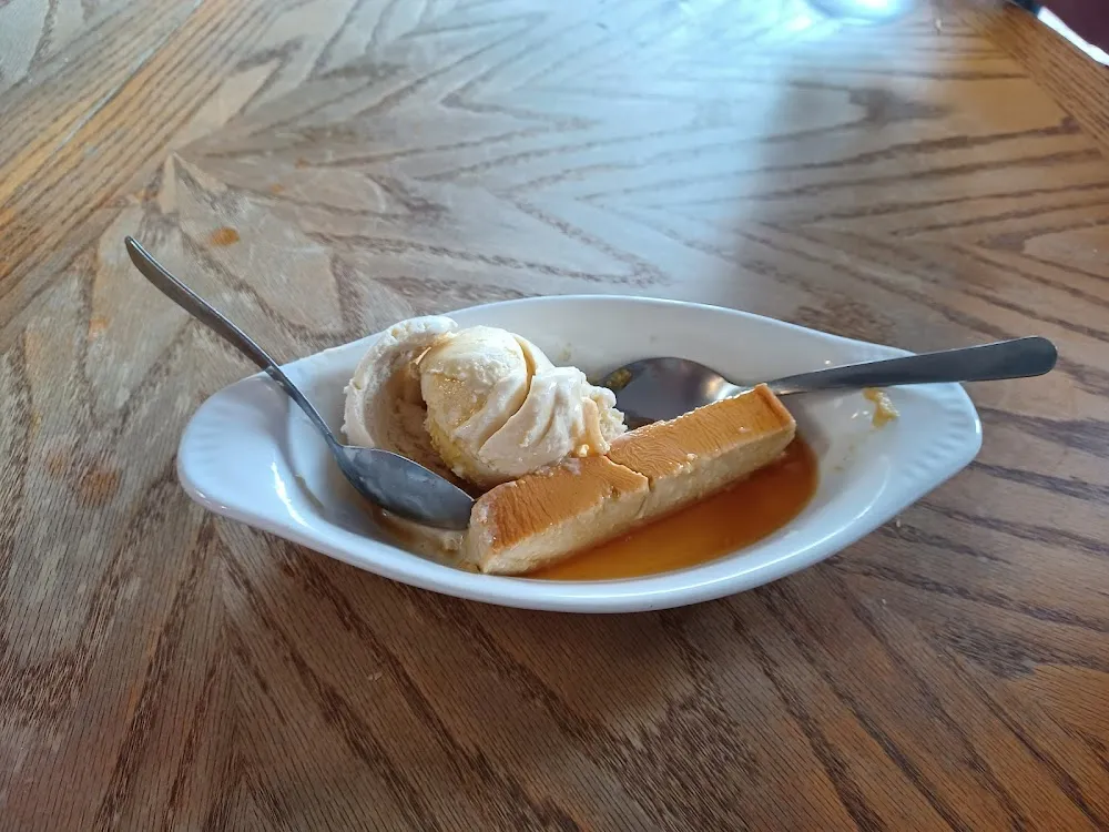 Flan with Flan Ice Cream